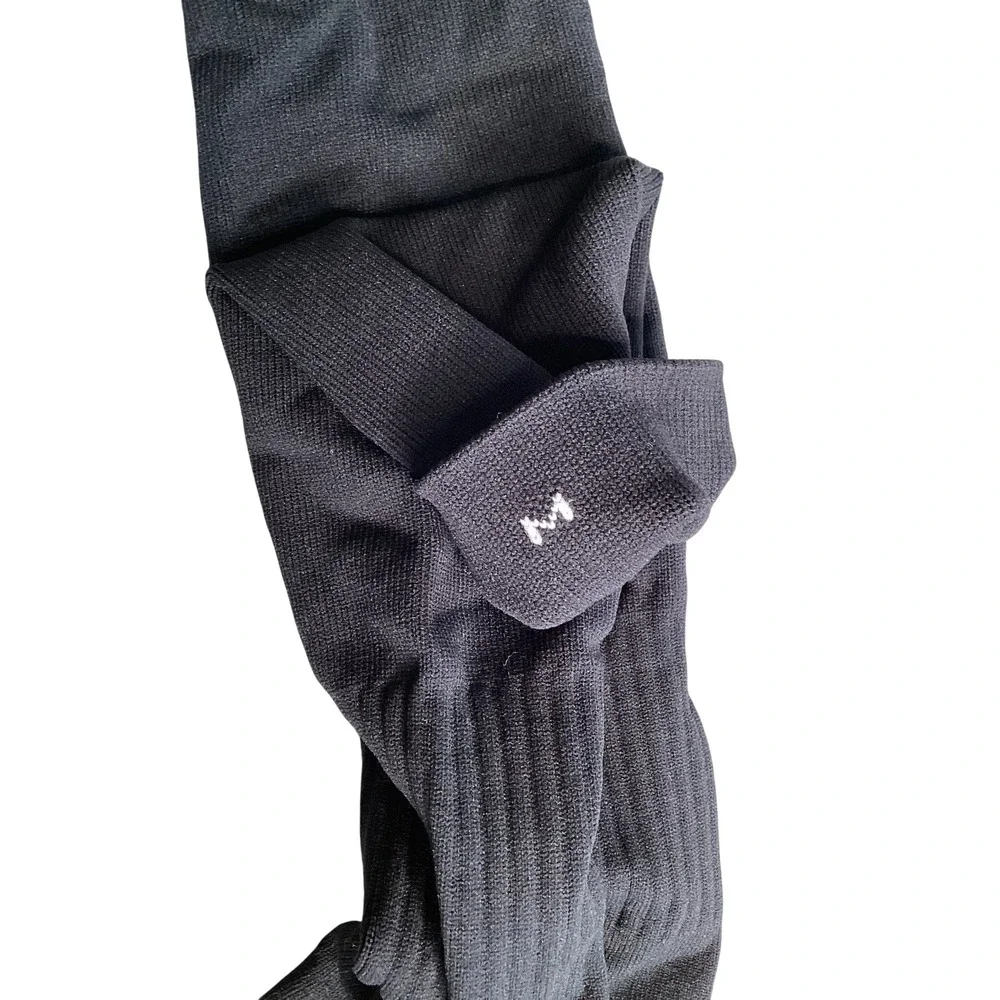 Unbranded Athletic Socks Youth OS Black Good Knee High Sports Soccer Baseball